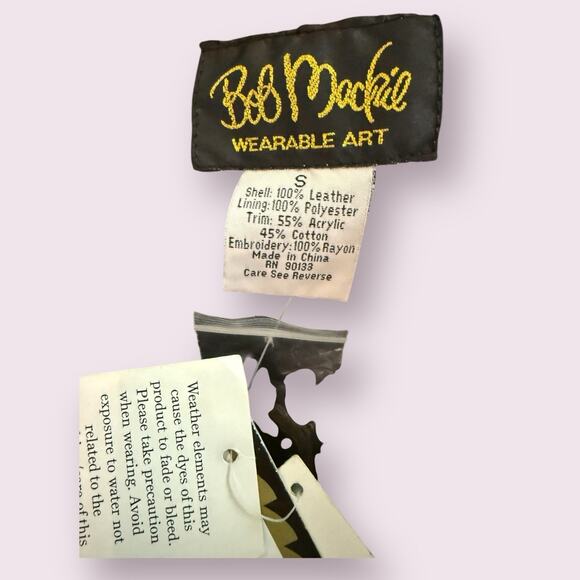 NWT Bob Mackie Wearable Art Suede Leather Sweater Jacket with Detail - Small - Picture 3 of 16